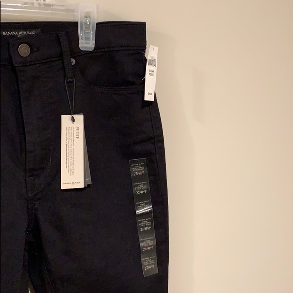 🆕 Banana Republic Black Petite Jeans - Women’s Size 27P / 4P - Picture 4 of 9